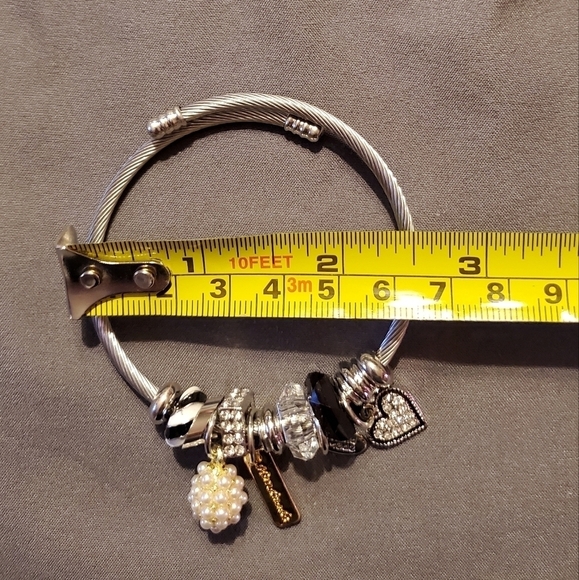 Bangle Charm Bracelet - Silver - NEW - Picture 6 of 6